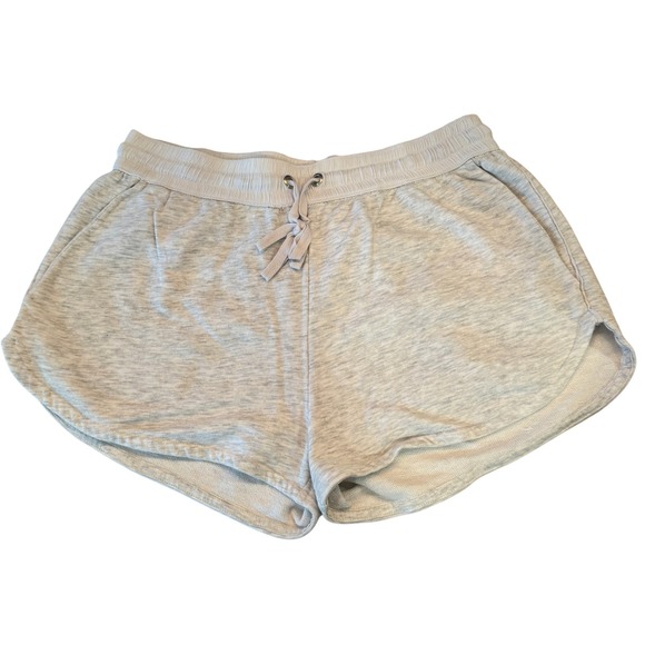 H&M Lounge Shorts Heathered Gray Drawstring‎ Casual Comfy Women's Size Large - Picture 1 of 6